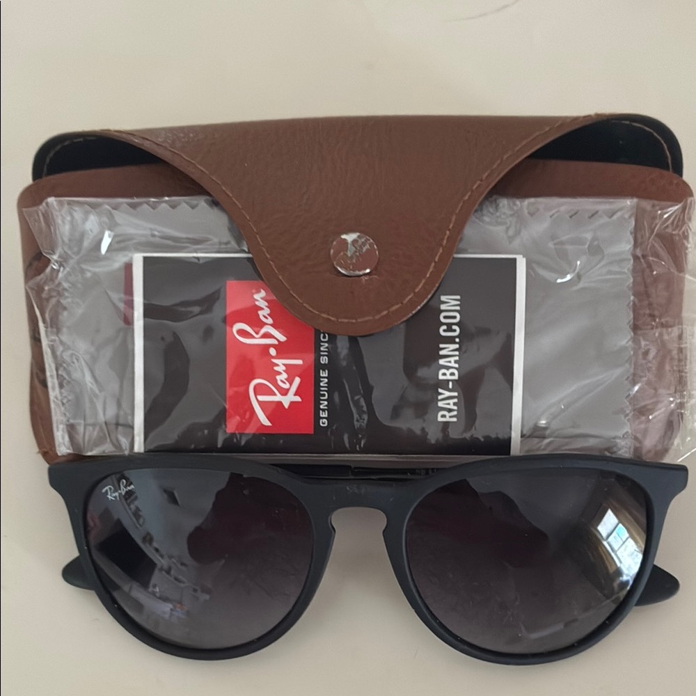 Brand New Ray-Ban Ericka Sunglasses with Brown Leather Case